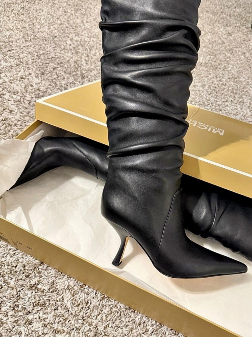 Michael Kors Luna Boot Leather Over-the-Knee Boots US 8M Like New